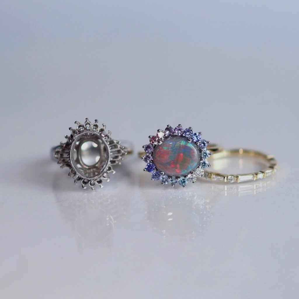 リモデルジュエリー_鮮やかなオパールリング