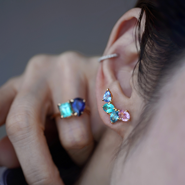 Eccentric_Ring & Pierced Earrings