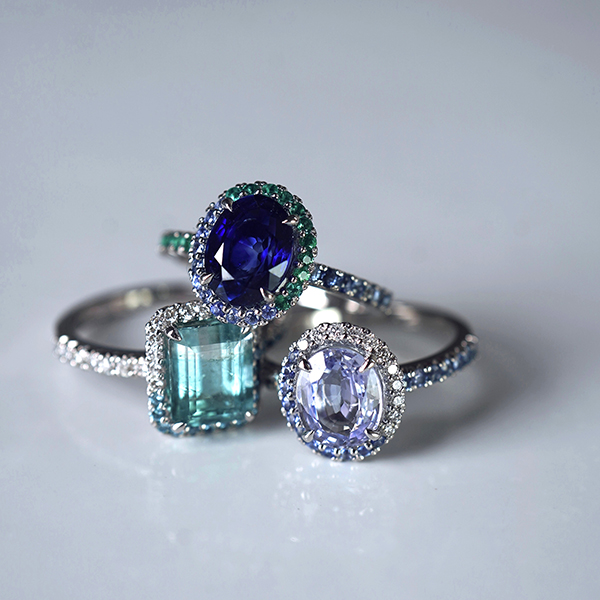 Aurora Ring Blue Sapphire