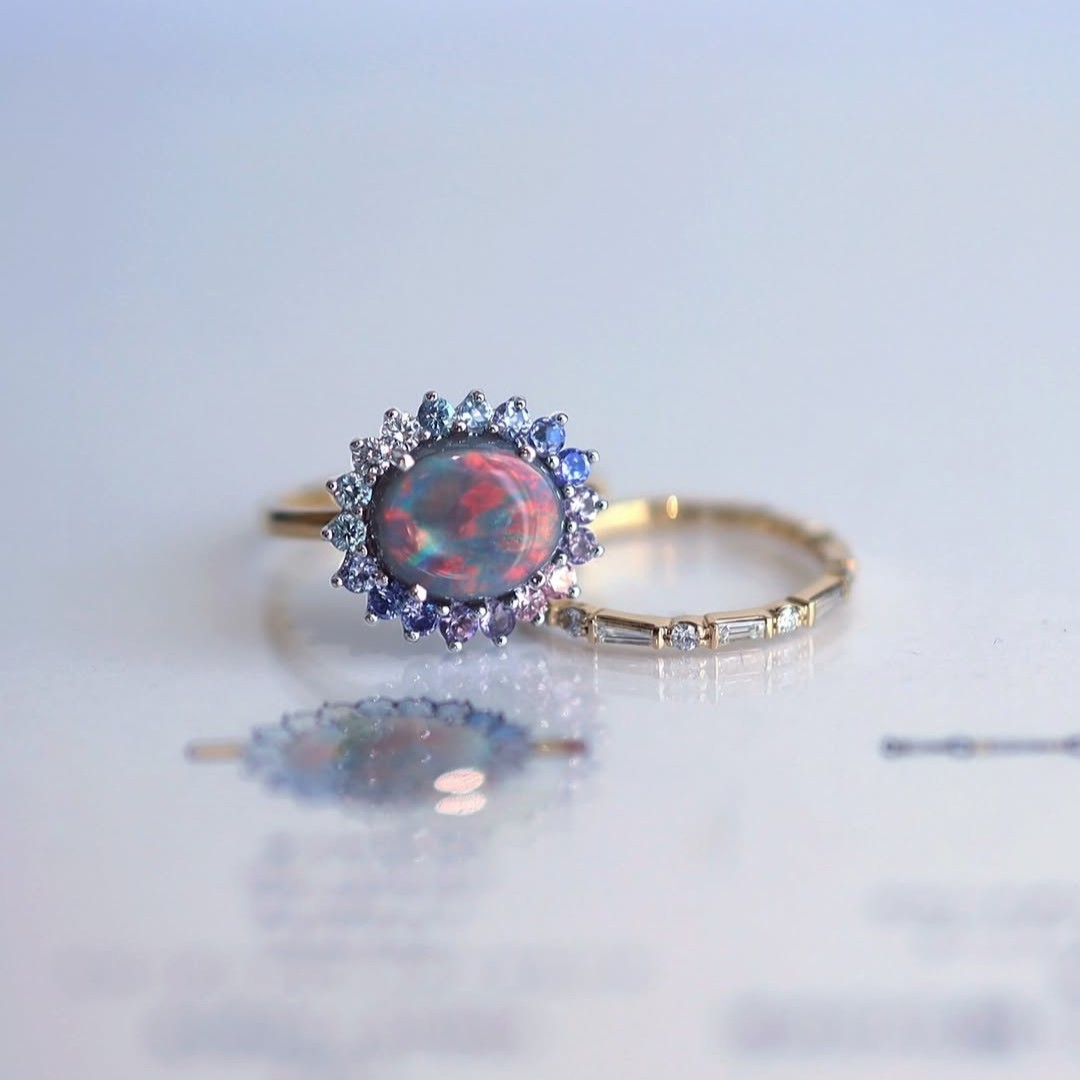 リモデルジュエリー_鮮やかなオパールリング