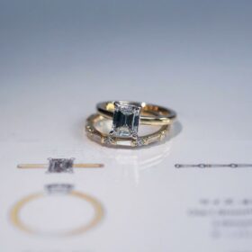 受け継いだジュエリーを2本のリングにリモデル